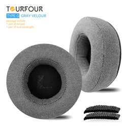 Premium Replacement Earpads for Over-Ear Headphones - Soft Cushion Ear Covers (TypeG Gray velour)