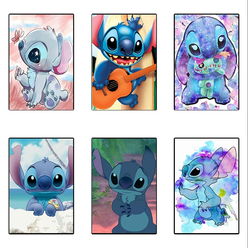 

Disney Cartoon Stitch Interstellar Baby Posters and Print Wall Art Pictures for Living Room Canvas Paintings Decoration No Frame