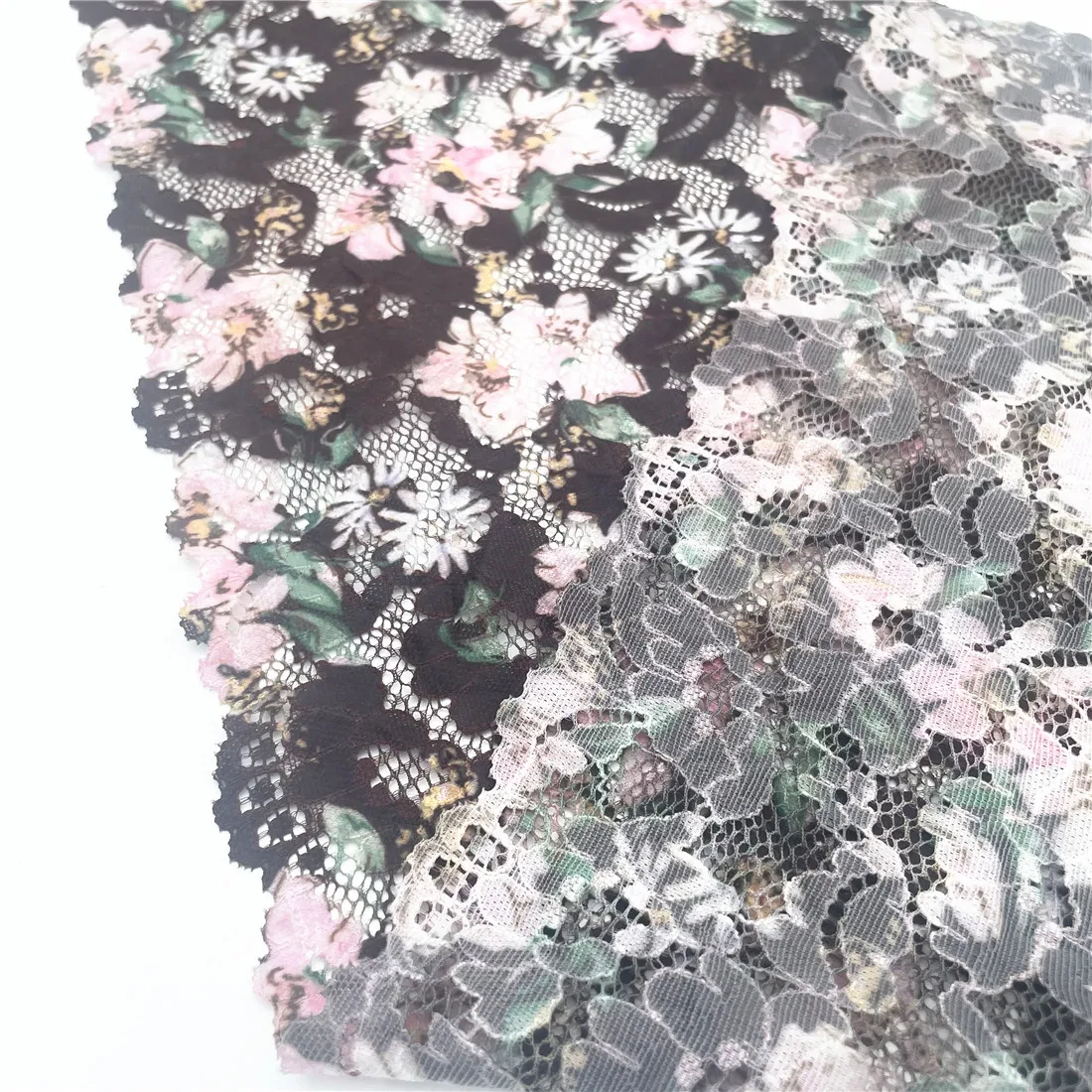 Floral Elastic Lace Trims Clothing Accessory Dress Sewing Applique Costume Lingerie DIY 3y/lot Width24cm