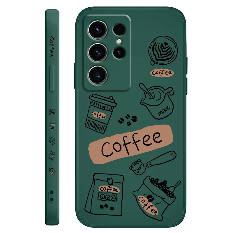 Coffee Beans Pattern Phone Case - Elegant and Durable Design