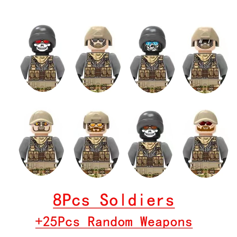 Military Armored Vehicle and Special Forces Building Block Toy Set