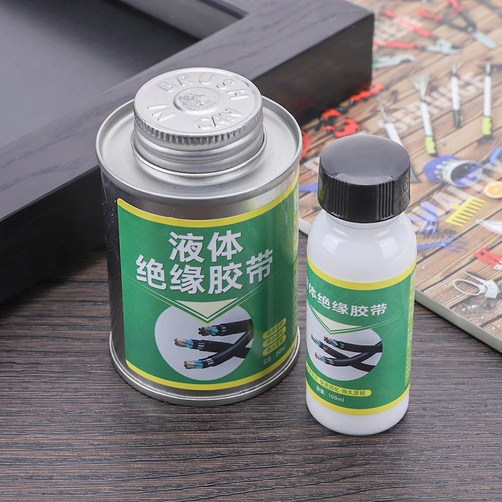 100/260 ML Liquid Electrical Tape High-Temperature Resistant Insulating Tape Rubber Electrical Wire Cable Coat Fix Line Glue