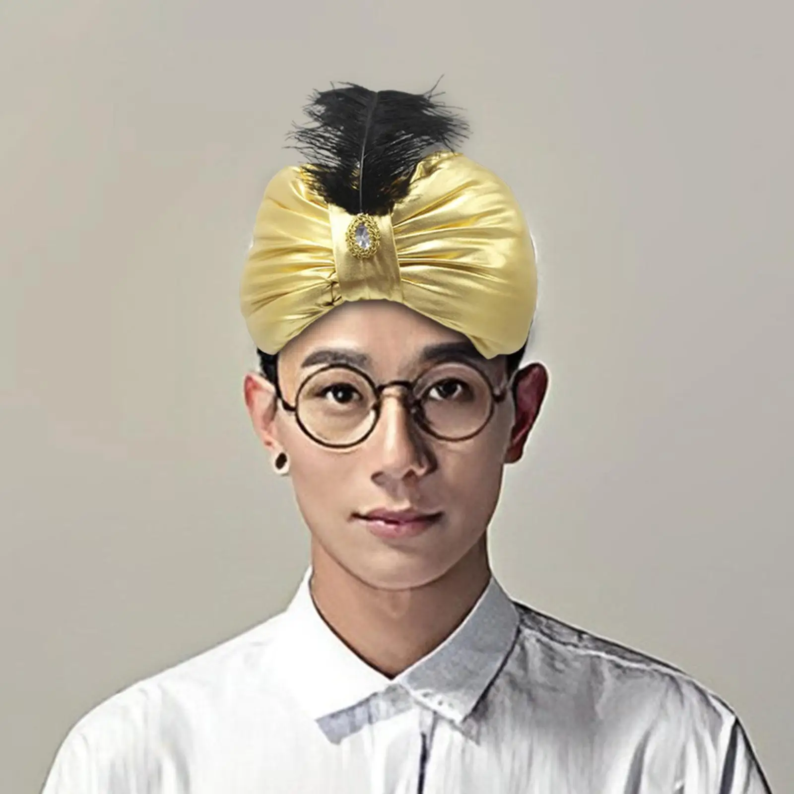 Unisex Sultan Turban Men Sultan Costume Hijab Twisted Pleated Headwear Scarf Cover Arab Headwear Decorations Pre Tied Knot Soft