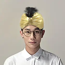 Unisex Sultan Turban Men Sultan Costume Hijab Twisted Pleated Headwear Scarf Cover Arab Headwear Decorations Pre Tied Knot Soft
