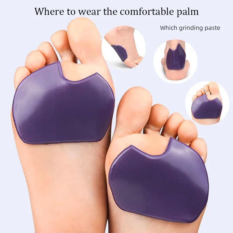 Coussin Avant-pied Protecteur D'orteil Silicone Talon Haut Ballerine Demi-taille Coussin Soulagement De La Douleur Semelle Intérieure De Chaussure Antidérapante Pour Les Femmes Soins Des Pieds