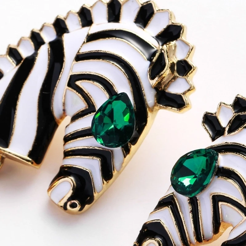 Modern Zebras Silhouettes Earrings for Female Fashion Enthusiasts Party Jewelry A0KD 2