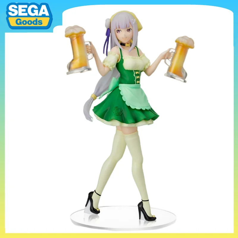 

Original SEGA Anime Figure Re:Life In A Different World From Zero Emilia Oktoberfest Maid Scene Figure Model Ornament