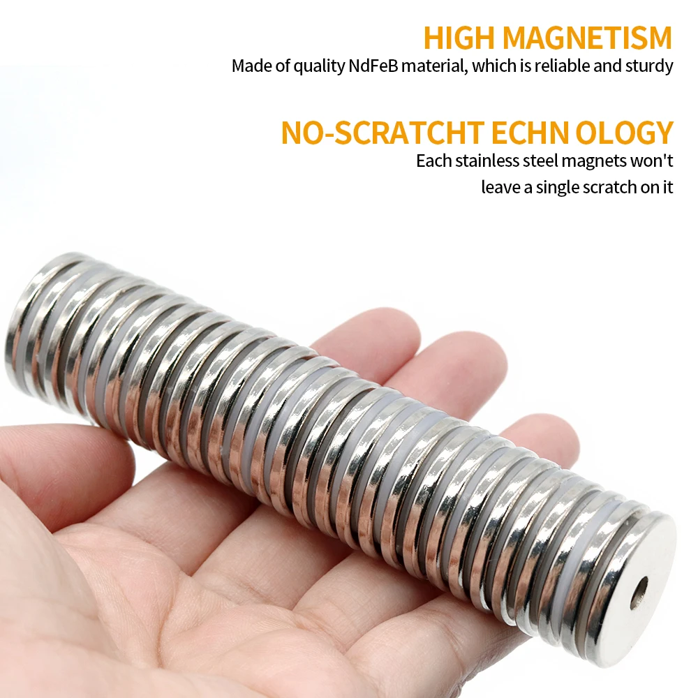 Neodymium Magnets 5/10 Pcs 25x3-5 25mm X 3mm Hole 5mm NdFeB N35 Round