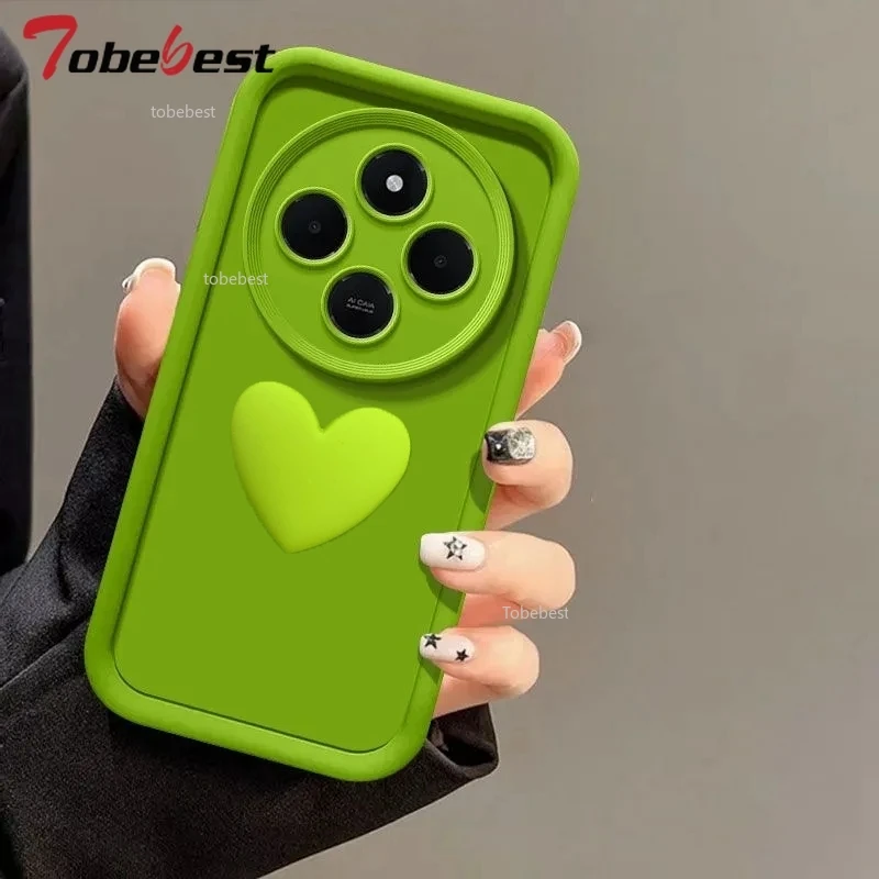 Love Heart Silicone Camera Lens Protective Phone Case Cover