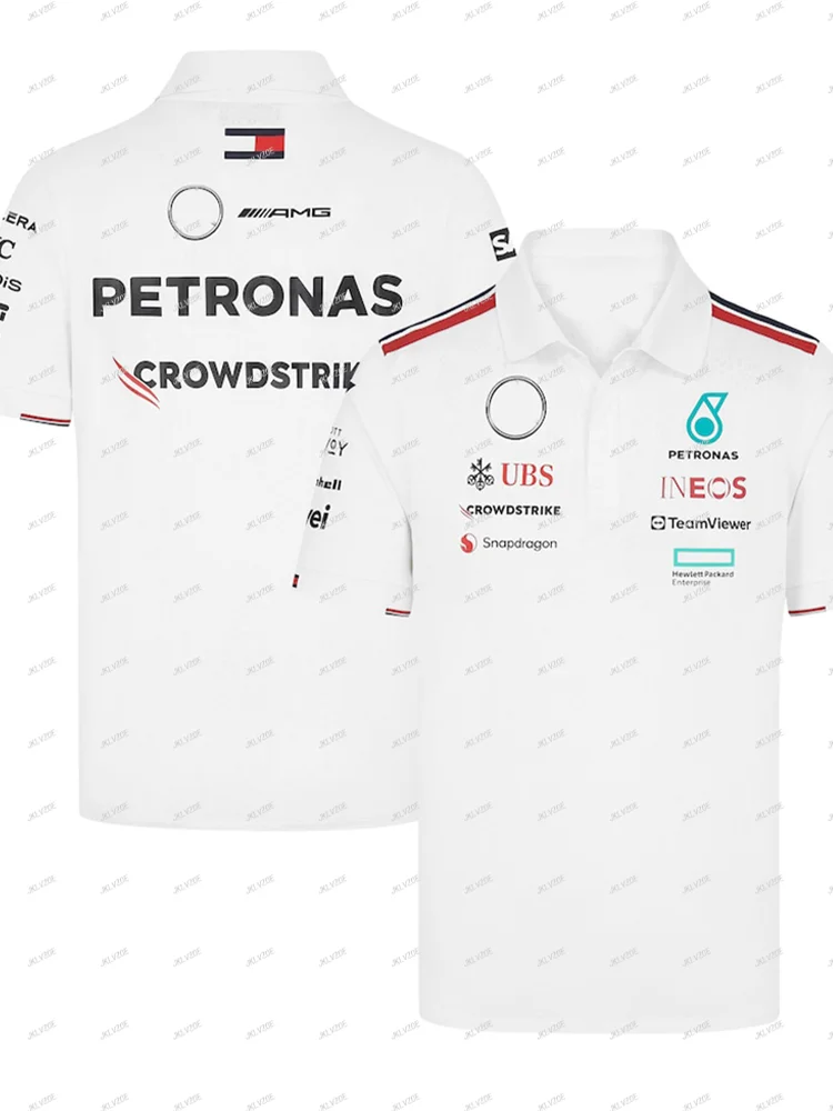 Petronas Jersey Adult Sports Tops Game F1 Teamt Shirt Racing Car Clothing Motorcycle Children Boys Girls Men Tee Kids Polo