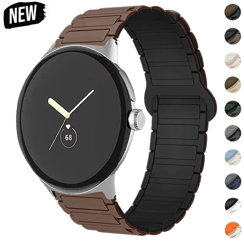 Magnetic Silicone Sport Band - Versatile 45mm Watchband Bracelet Accessory