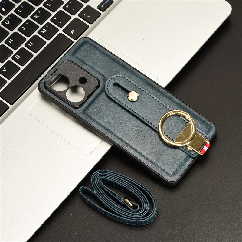 Per Motorola Edge 40 Neo Custodia Con Anello Business Wristband Cover Case Per Motorola Moto Edge 40 Neo 5G Custodie Protettive Antiscivolo