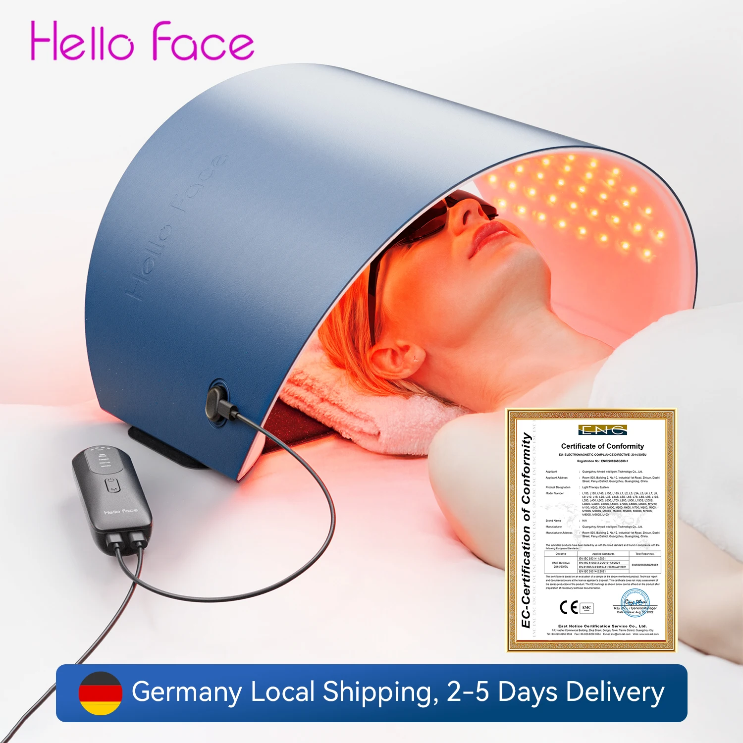 Maska LED Hello Face L6: Światło Czerwone z EU za $126.13 / ~464zł