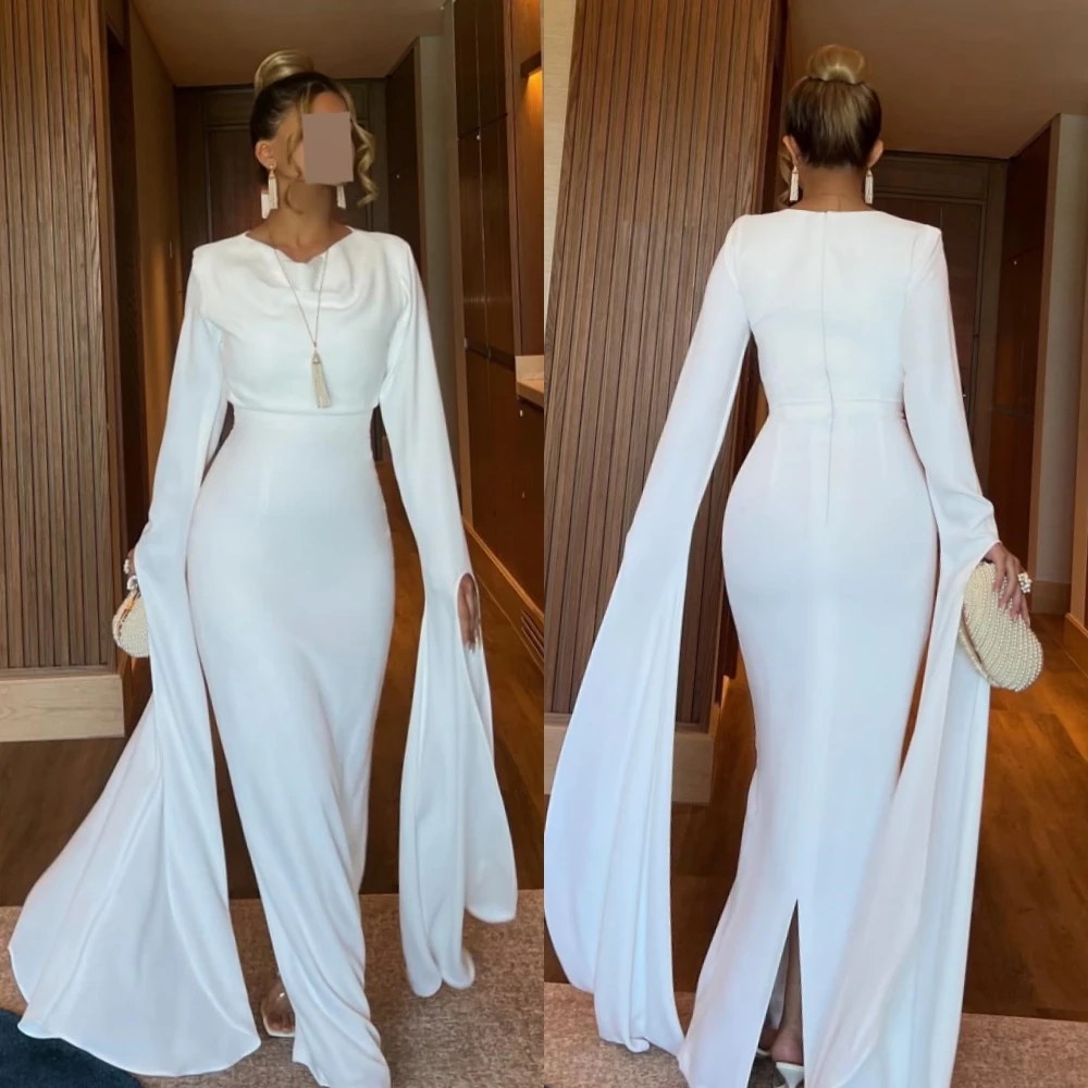 Jiayigong High Quality  Chiffon Draped Ruched Quinceanera Sheath O-Neck Bespoke Occasion Gown Long Dresses