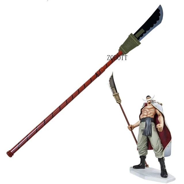 150cm uma peça estatueta branco barba piratas edward newgate figura de ação  cosplay espada arma