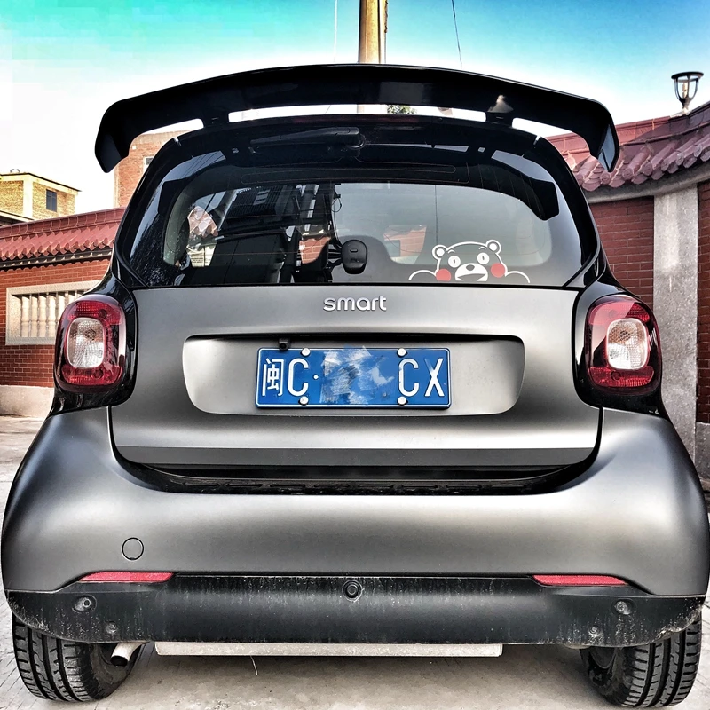 

For Smart fortwo 453 Spoiler Carlsson ABS Material Car Rear Wing Primer Color Rear Spoiler For Benz Smart fortwo 451 Spoiler