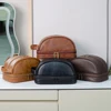 Men's leather makeup bag for travel men's high-end sense large capacity storage travel wash bag waterproof toiletry bag 6