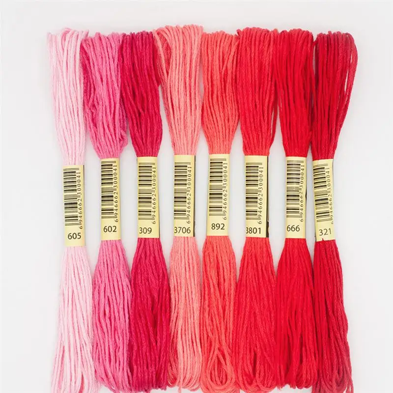 Description Picture 6 of itemCross Stitch Thread The Unique Style 8 Cross Stitch Cotton Embroidery Thread Floss Sewing Skeins Craft Dofferent Gradient Color