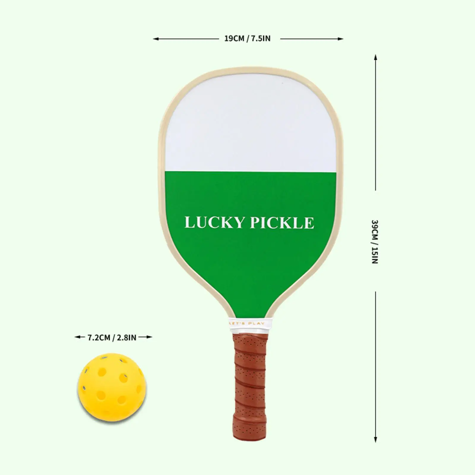 4x Wooden Pickleball Paddles,Pickleball Rackets and Ball Gift Ergonomic Grip with Carrying Bag for Adults Kids Indoor Outdoor