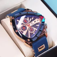 LIGE Fashion Men Watch Triangle Chronograph Military Wristwatch Sport Army Mens Watches Luxury Waterproof Quartz Clock Man Reloj