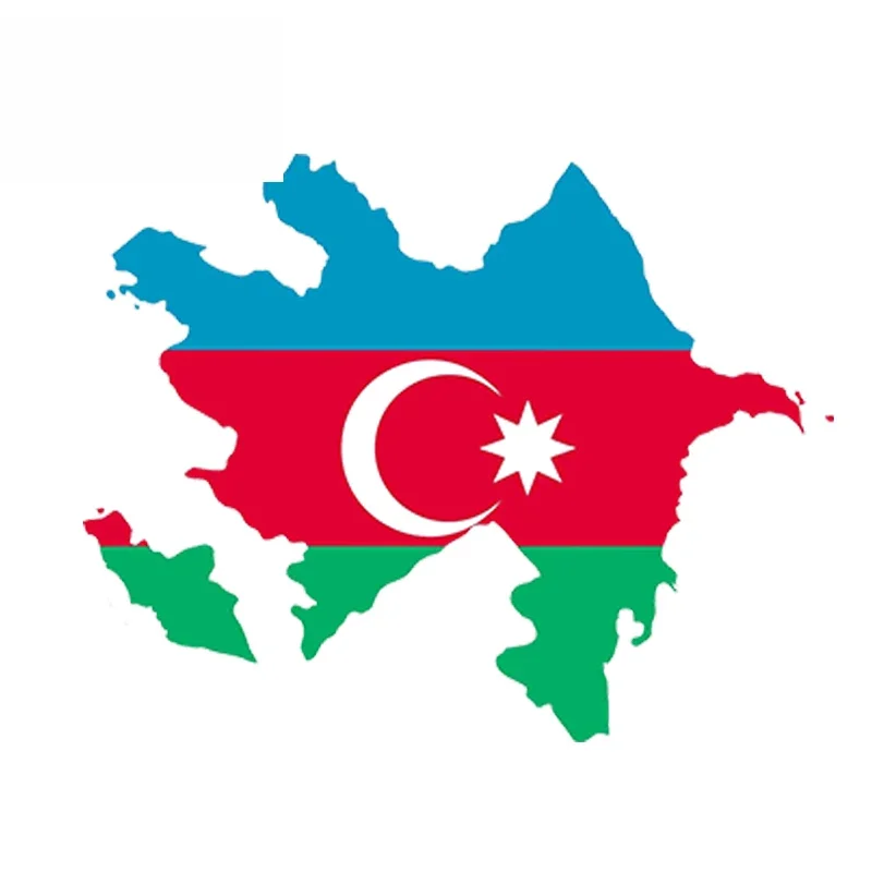 

Piece Azerbaijan Map Flag Car Sticker Silhouette Waterproof Accessories for Helmet Car Fridge Laptop Door