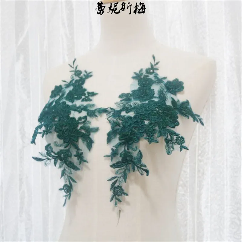 Elegant Floral Embroidery Lace Applique – 45 Colors Wedding Dress Trims