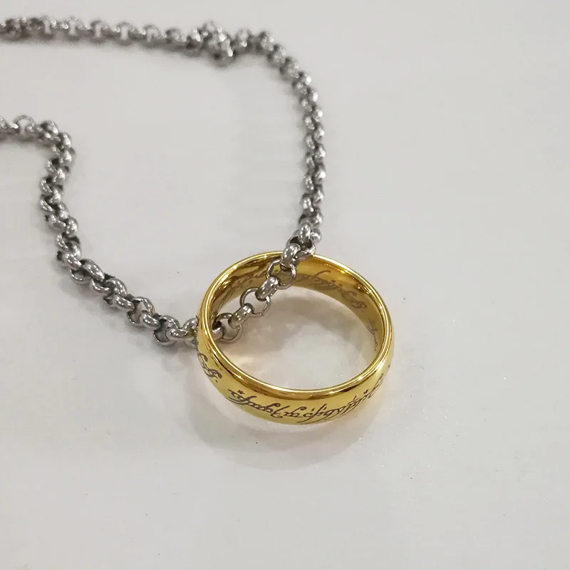 My Precious!  Gold / Black / Silver Color 6mm Tungsten Carbide Ring + Stainless Steel Chain Fashion Jewelry The One Ring 4