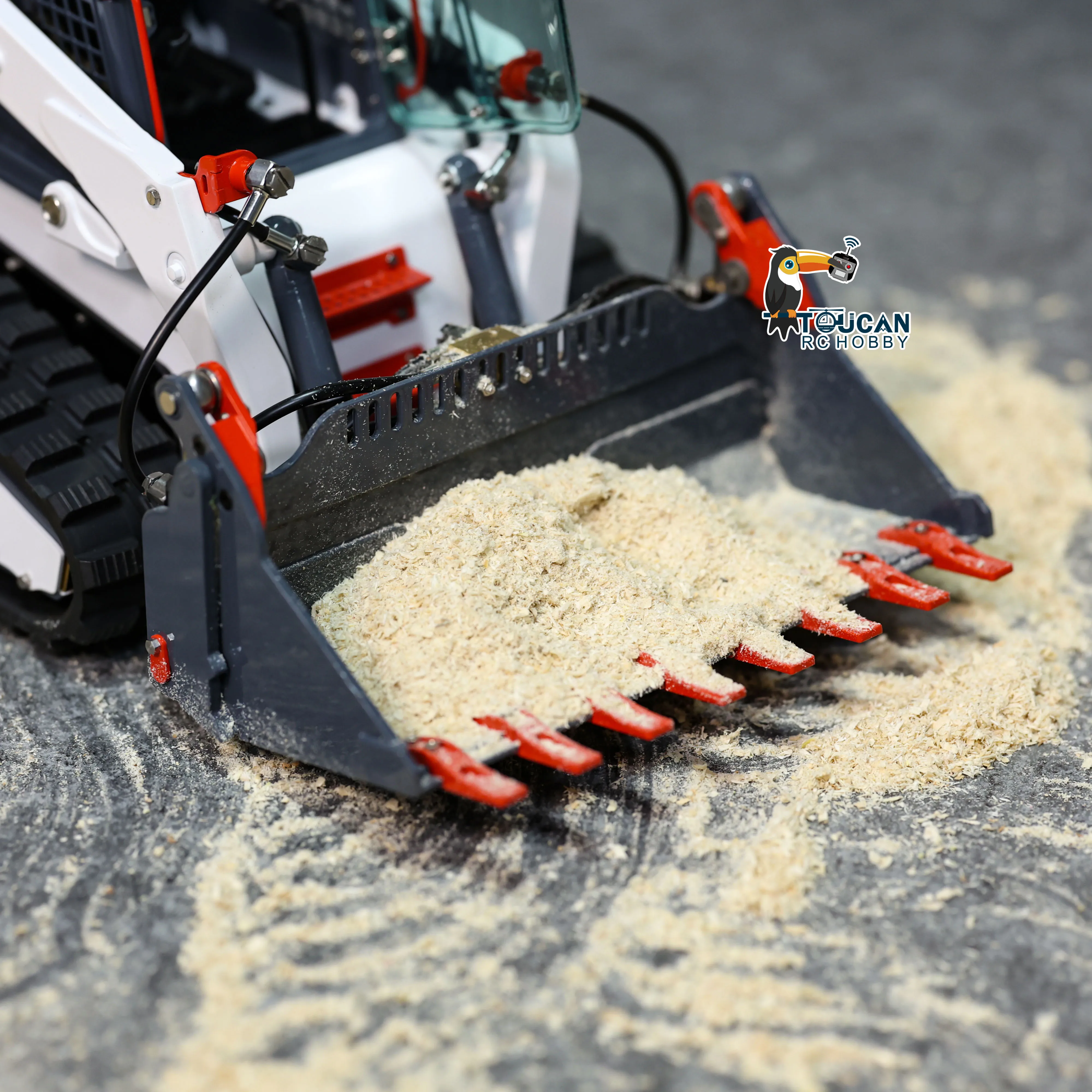 RTR LESU LT5 RC Hydraulic Loader 1/14 Metal Tracked Skid-Steer Truck Remote Control Vehicle Car Model with Light Sound Set Toys 5