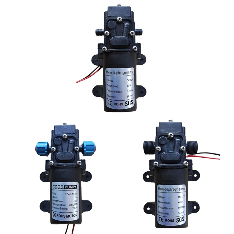 

12V60W High Pressure Micro Diaphragm Water Pump for RV Caravans Accessories