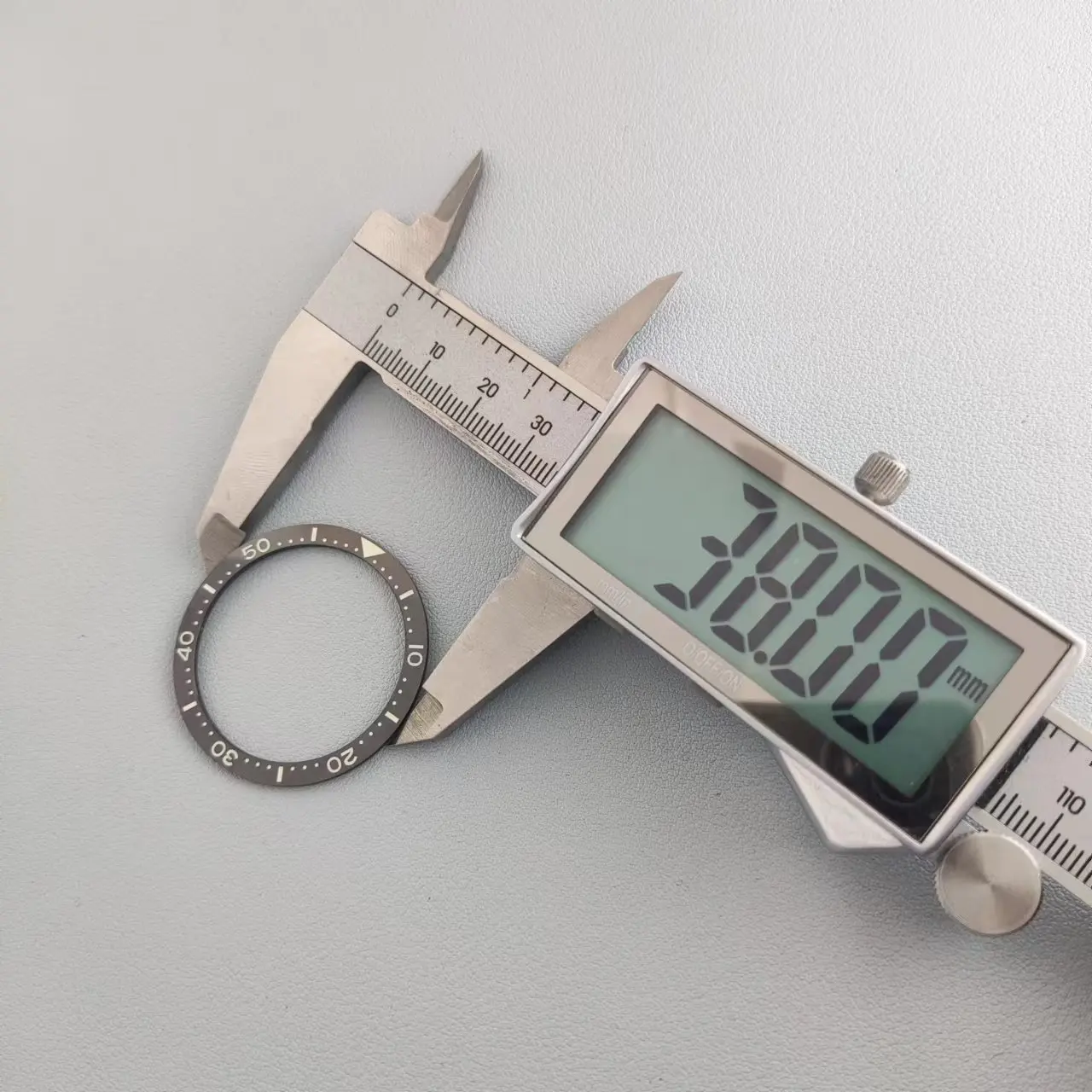 Luminous Ceramic Watch Bezel Insert - 38mm Flat Design