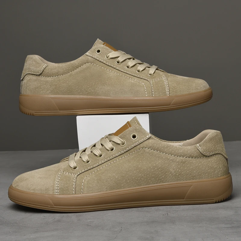 New Fashion Trend Casual Leather Shoes Lace Up Comfort Men Oxford Shoes Outdoor Soft Formal Dress Footwear Non-slip Sneakers 4