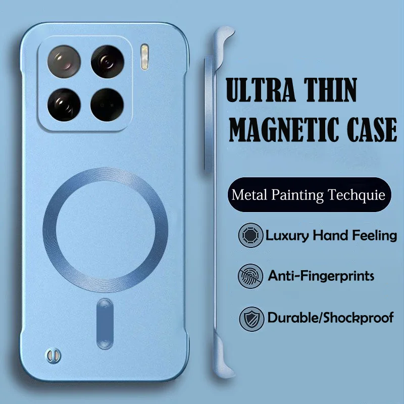 Luxury MagSafe Wireless Charging Phone Case - Hard PC Magnetic Bumper Protective Cover