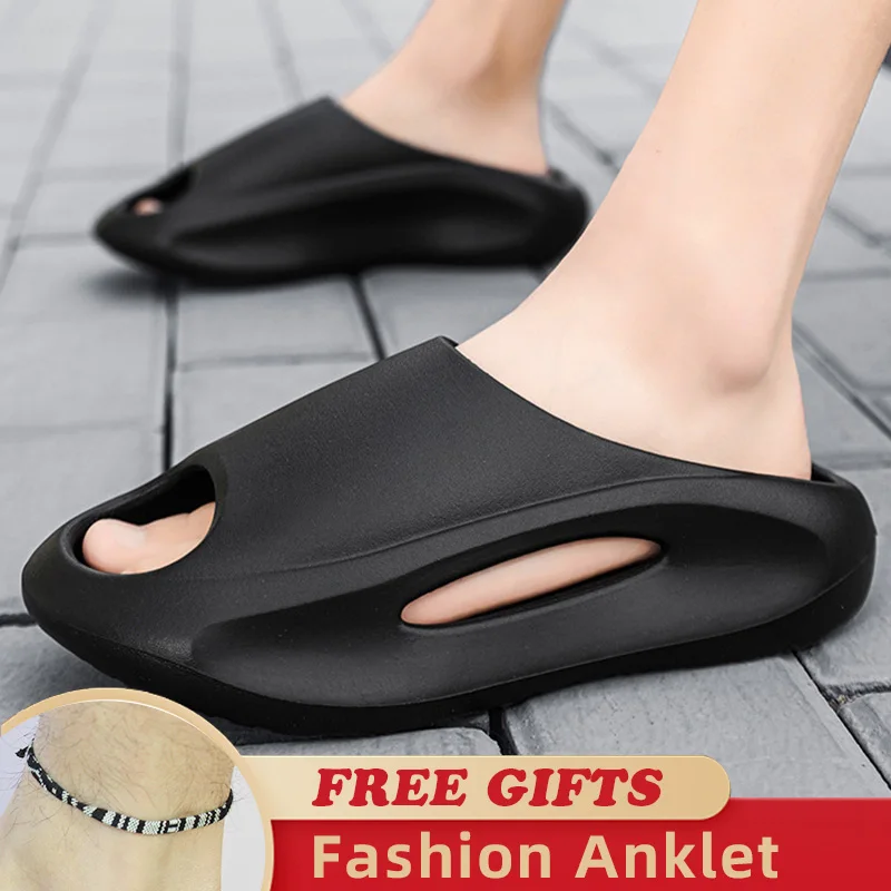

Women Slippers Platform Slides Soft EVA slides 2023 New Fashion Hollow Design Summer Thick Bottom Sandals Casual men Shoes