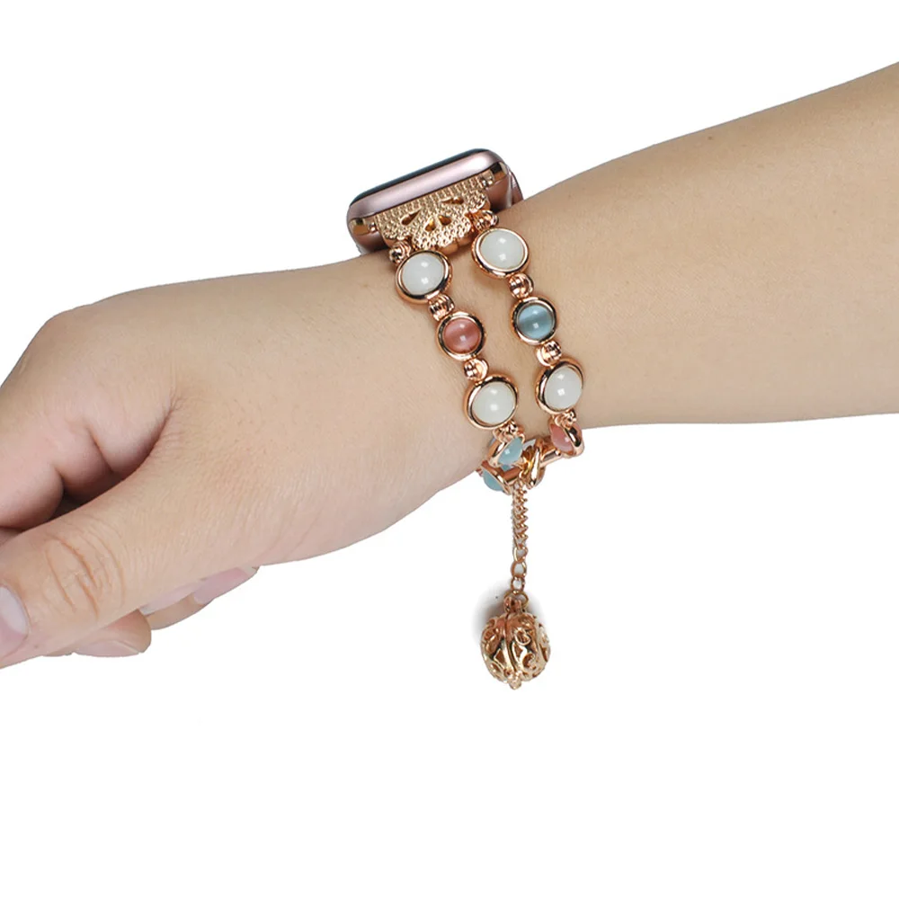 Luminous Stone Strap for Apple Watch Band 45mm 41mm 44mm 40mm 42mm 38mm Women's Fashion Bracelet Belt for iWatch Series 876543SE