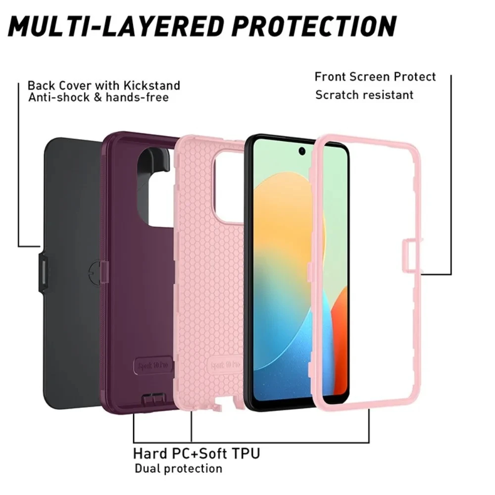 OTT Defender Heavy Duty Hybrid Cover with 3-Layer Protection