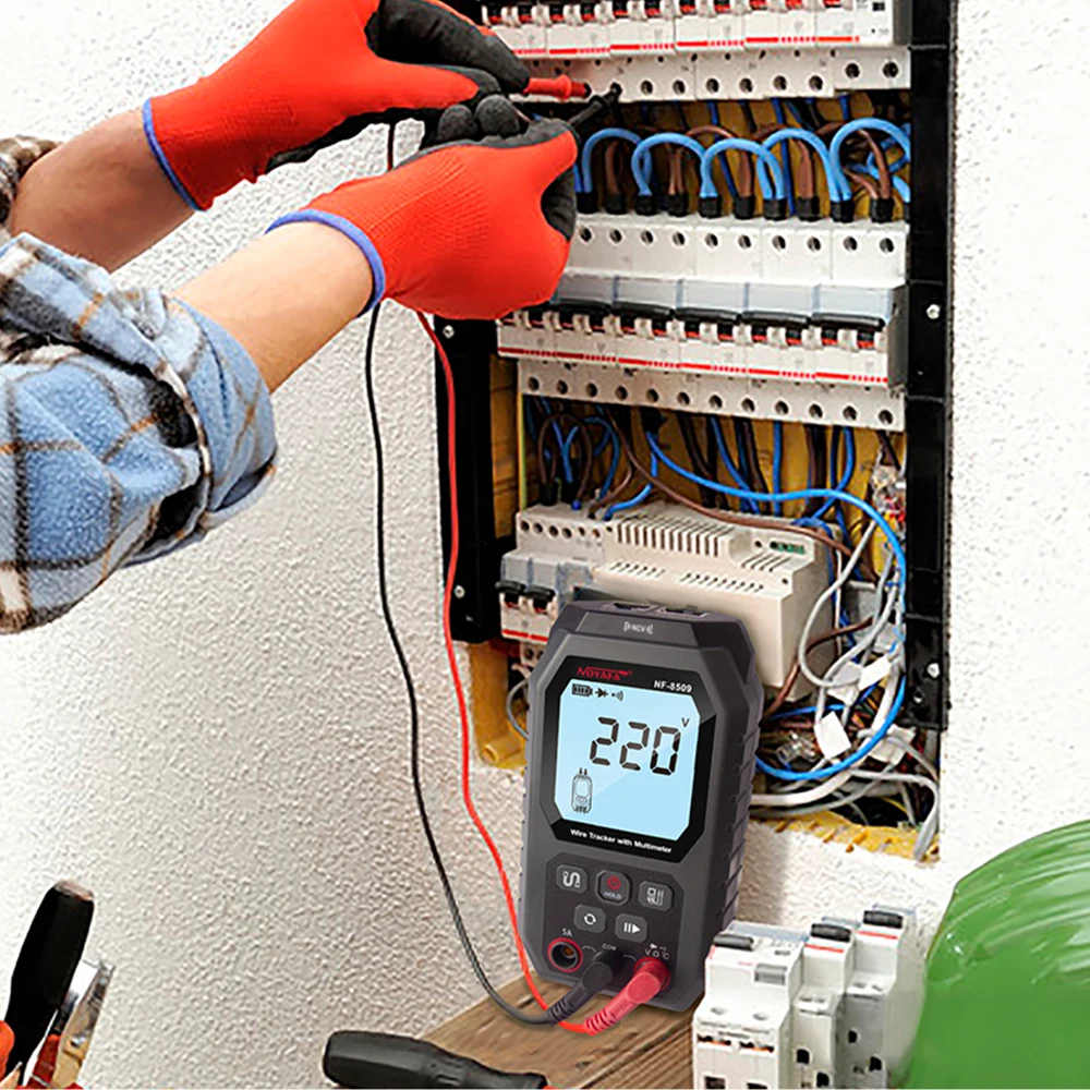 NOYAFA NF-8509 two-in-one Multimeter Tester Network Line Cable Finder for POE Test NCV AC DC LCD Wire Tracke 4