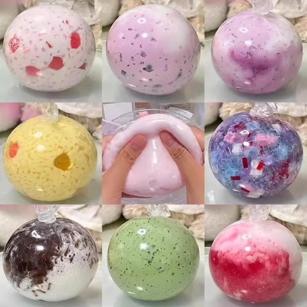감각 자극 ASMR DIY 스퀴시 볼 만들기 키트, 폼 등 충전재가 들어있는 빈 스퀴시 볼 스킨, 느린 반동 스트레스 해소 장난감