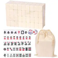 Mahjong Game Chinese Mahjong Mini Traditional Majiang Portable Travel Classic Board Games With Storage Bag Free Shipping 1