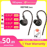 KEFINE Delci 10mm DLC+PU Diaphragm Dynamic Driver Hifi Wired IEM Earphones with CNC Metal & Detachable 0.78mm 2pin 3.5mm Cable 1
