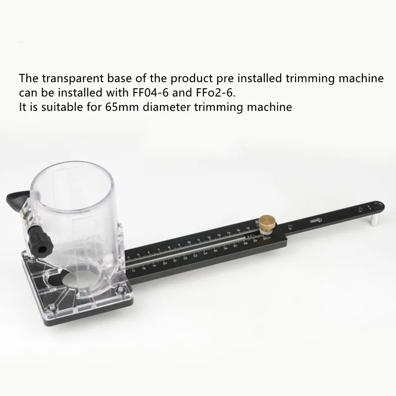 Woodworking Circle Cutting Jig for Electric Trimming Machine Wood Router Milling Circle Slotting Base DIY Tools with Scale Fence wood router machine trimming machine base slotting guide base