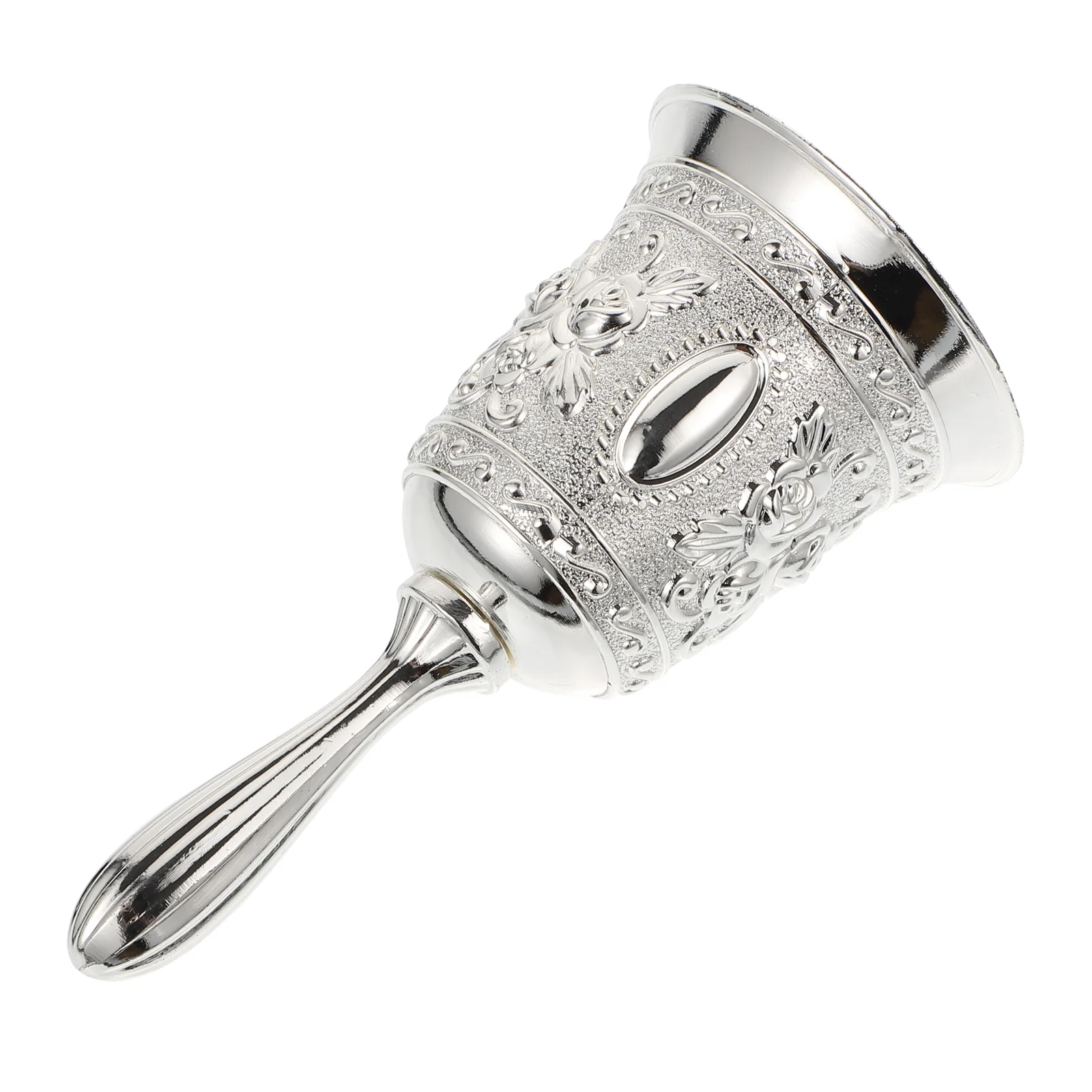 

1pc Restaurant Bar Hand Bell Zinc Alloy Dinner Bell Creative Call Bell (Silver)