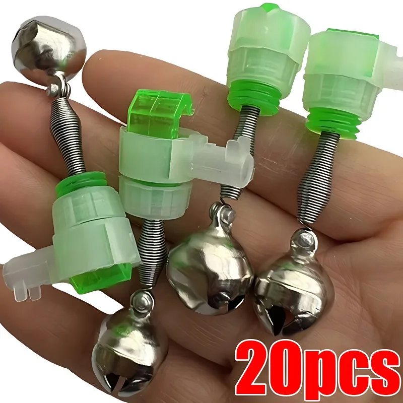 Cloche spiralée à clip pour détecter les touches, alarme sonore pour canne à pêche