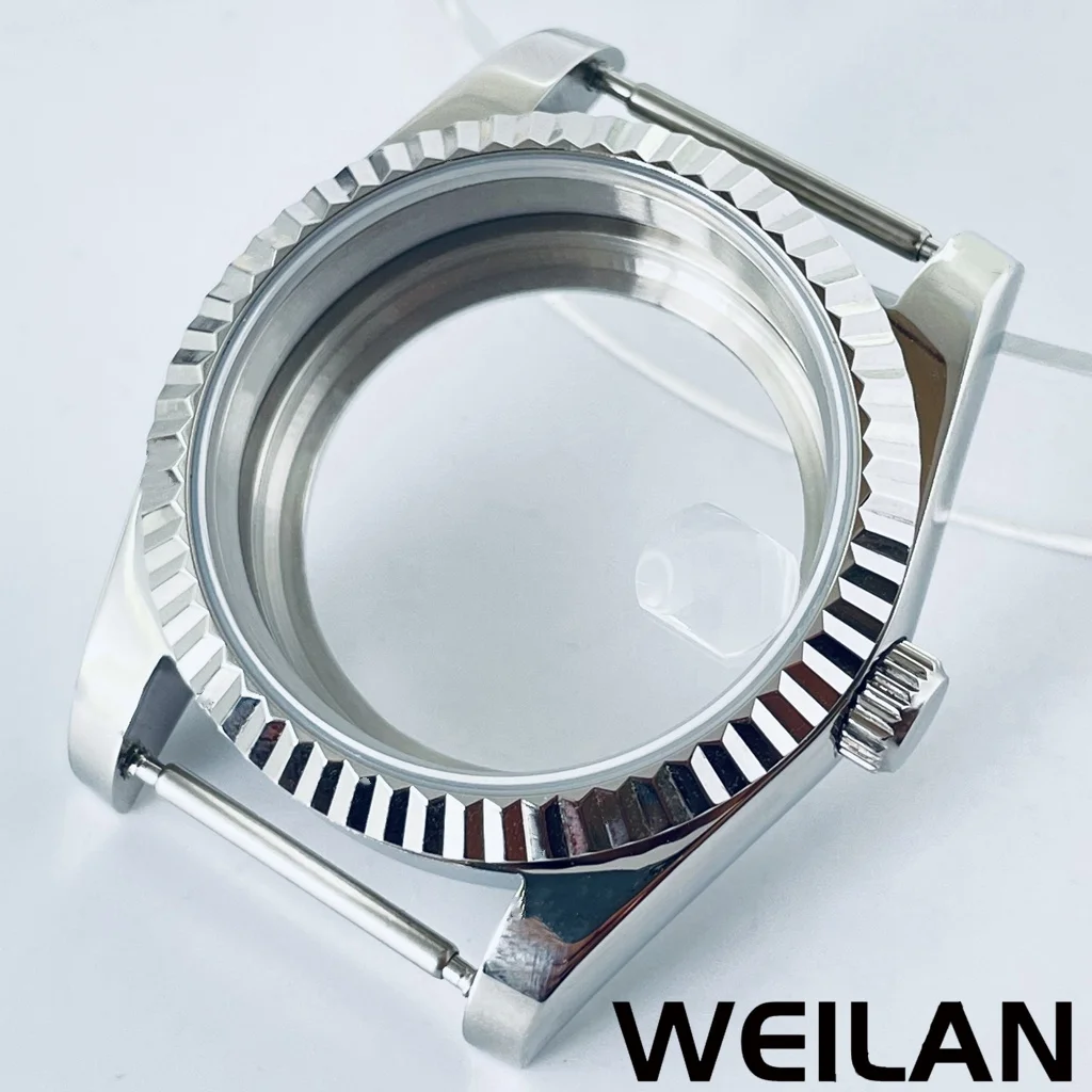 Premium Silver & Gold Waterproof Watch Case with Sapphire Crystal