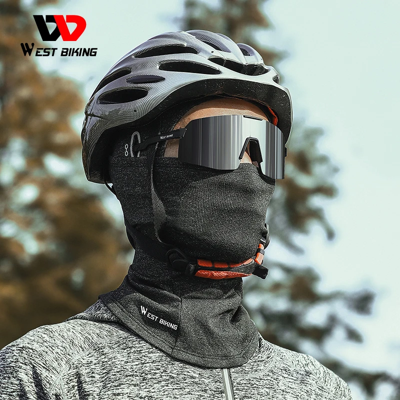 WEST BIKING Winter Warm Balaclava Hat Breathable Cycling Cap Outdoor Sport Full Face Cover Scarf Motorcycle Bike Helmet Liner 2