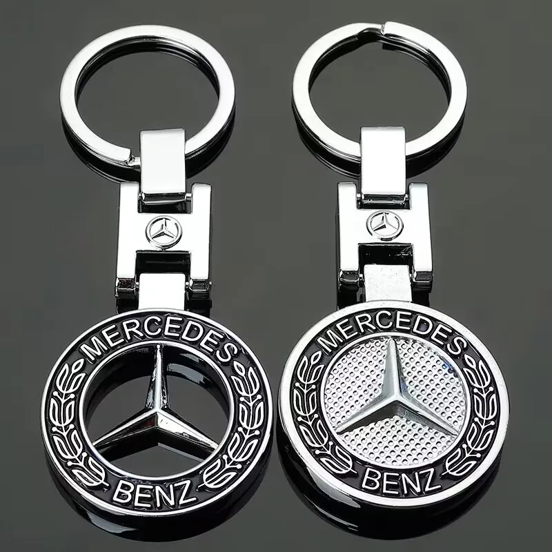 Starlight-h Schnalle Doppel Mercedes-Benz Weizen Auto Auto Logo Metall  Schlüsselschließe Schlüsselanhänger Kettenring