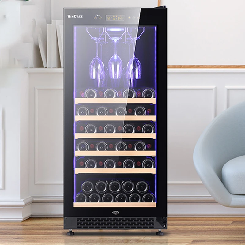 Stainless Steel Thermostatic Wine Cabinet Display Dual Zone Small Wine Cooler Refrigerator