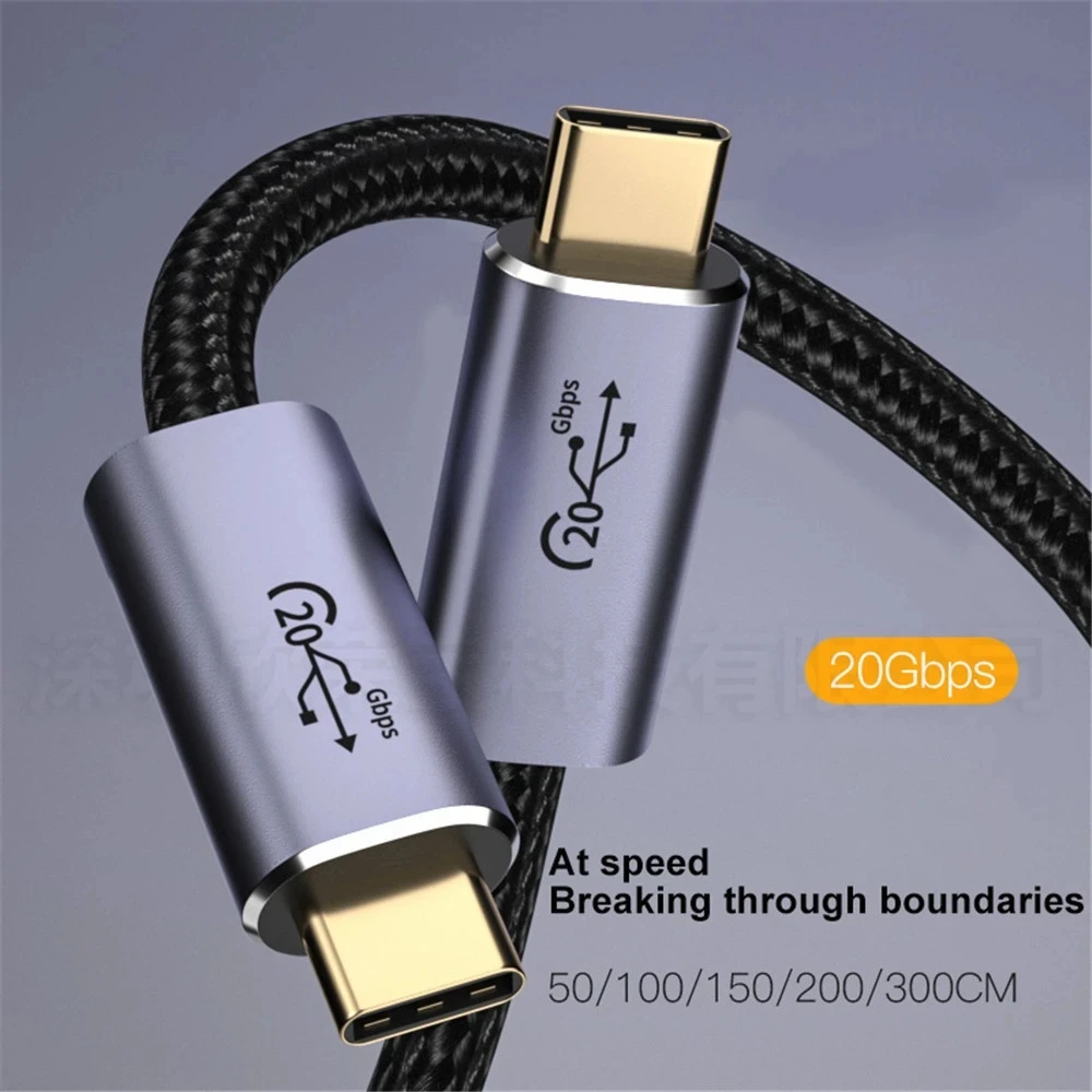 gen3.2 USB C To Type C Cable PD Fast Charging Cord High-Speed Data Transmission Wire for Mac Huawei Samsung Type-C Cable pd 100w