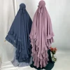 Fashion Extra Long Khimar Plain Chiffon Muslim Women Prayer Scarf Dubai Turkish Hijabs Turban Ramadan Niqab Abaya For Women