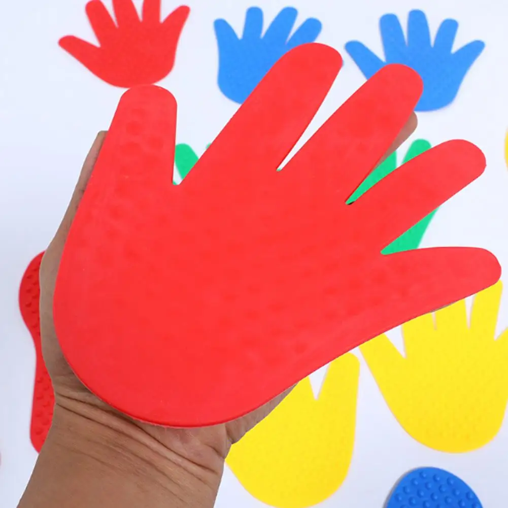 

1Pair Kids Sensory Training Mat Comfortable Hand Foot Print Mat Funny Hand Foot Print Playmat Practical for Baby