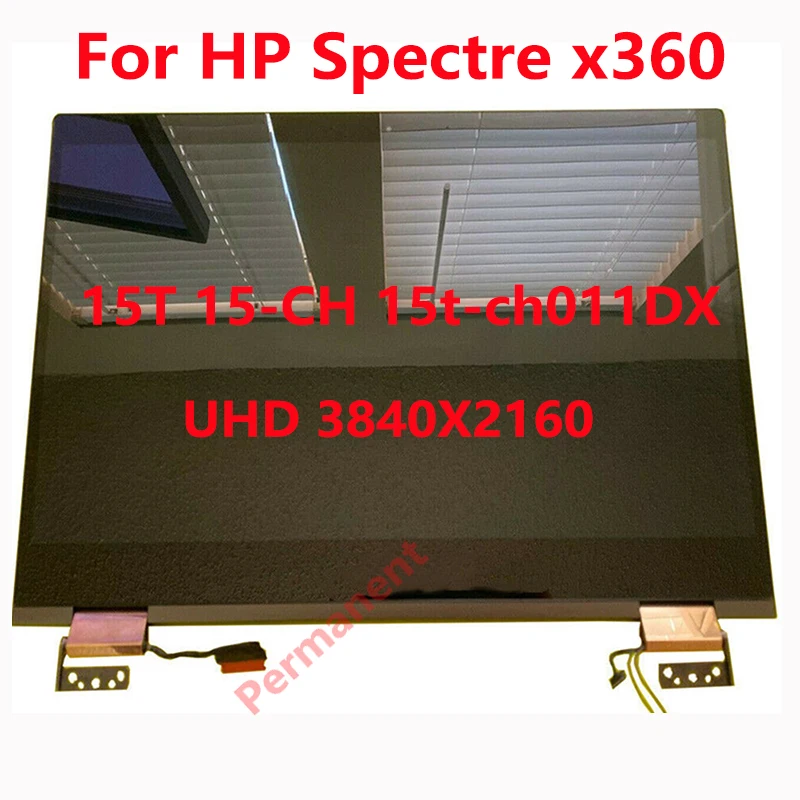 

Original L15596-001 Replacement For HP Spectre x360 15T 15-CH 15t-ch011DX 15.6" UHD 4K LCD Display Touch Screen Full Assembly